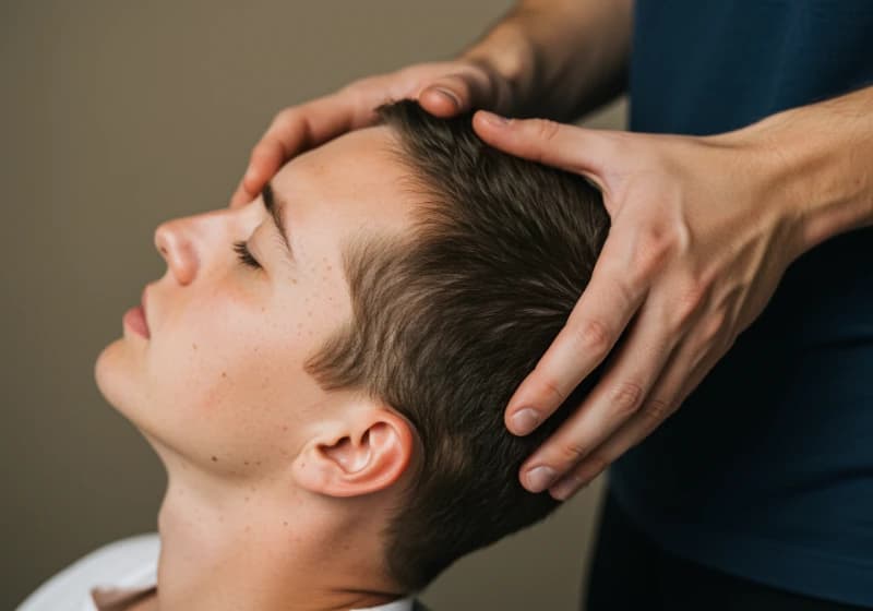 Authentic Japanese head spa massage techniques being performed
